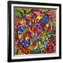 Pop Art Heart Swirls-Howie Green-Framed Giclee Print