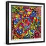 Pop Art Heart Swirls-Howie Green-Framed Giclee Print