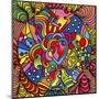 Pop Art Heart Swirls-Howie Green-Mounted Giclee Print