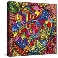 Pop Art Heart Swirls-Howie Green-Stretched Canvas