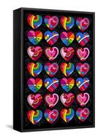 Pop Art Hearts-Howie Green-Framed Stretched Canvas