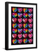 Pop Art Hearts-Howie Green-Framed Giclee Print