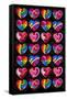 Pop Art Hearts-Howie Green-Framed Stretched Canvas