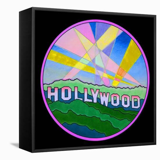 Pop Art Hollywood Circle-Howie Green-Framed Stretched Canvas