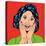Pop Art Illustration of a Laughing Woman-Eva Andreea-Stretched Canvas