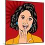 Pop Art Illustration of a Laughing Woman-Eva Andreea-Mounted Premium Giclee Print