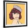 Pop Art Illustration of a Sad Woman-Eva Andreea-Framed Art Print