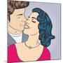 Pop Art Kissing Couple-Eva Andreea-Mounted Art Print