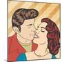 Pop Art Kissing Couple-Eva Andreea-Mounted Art Print