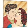 Pop Art Kissing Couple-Eva Andreea-Mounted Art Print