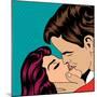 Pop Art Kissing Couple-Eva Andreea-Mounted Art Print