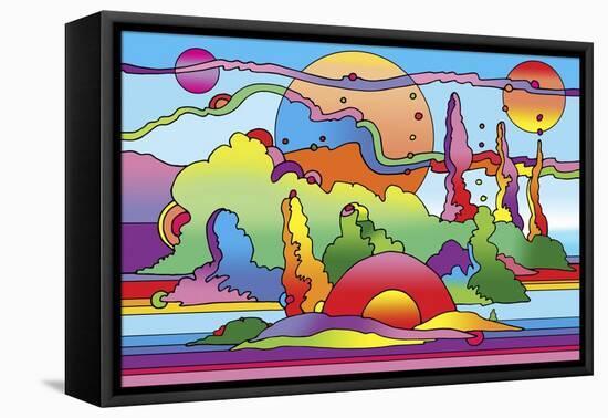 Pop Art Landscape 116-Howie Green-Framed Stretched Canvas