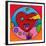 Pop Art Lightning Heart Circle-Howie Green-Framed Giclee Print