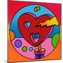 Pop Art Lightning Heart Circle-Howie Green-Mounted Giclee Print