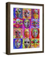 Pop Art Masks-Howie Green-Framed Giclee Print