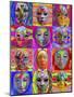 Pop Art Masks-Howie Green-Mounted Giclee Print