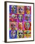 Pop Art Masks-Howie Green-Framed Giclee Print