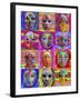 Pop Art Masks-Howie Green-Framed Giclee Print