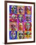 Pop Art Masks-Howie Green-Framed Giclee Print