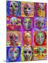 Pop Art Masks-Howie Green-Mounted Giclee Print