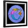 Pop Art Mermaid Circle-Howie Green-Framed Giclee Print