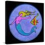 Pop Art Mermaid Circle-Howie Green-Stretched Canvas