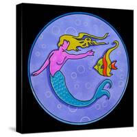 Pop Art Mermaid Circle-Howie Green-Stretched Canvas