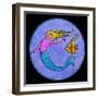 Pop Art Mermaid Circle-Howie Green-Framed Giclee Print