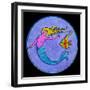 Pop Art Mermaid Circle-Howie Green-Framed Giclee Print