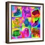 Pop Art Monopoly Pieces-Howie Green-Framed Giclee Print