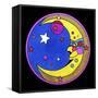 Pop Art Moon Circle-Howie Green-Framed Stretched Canvas