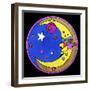 Pop Art Moon Circle-Howie Green-Framed Giclee Print