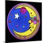 Pop Art Moon Circle-Howie Green-Mounted Giclee Print