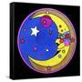 Pop Art Moon Circle-Howie Green-Framed Stretched Canvas