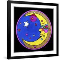 Pop Art Moon Circle-Howie Green-Framed Giclee Print