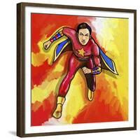 Pop Art Mr Superhero-Howie Green-Framed Giclee Print