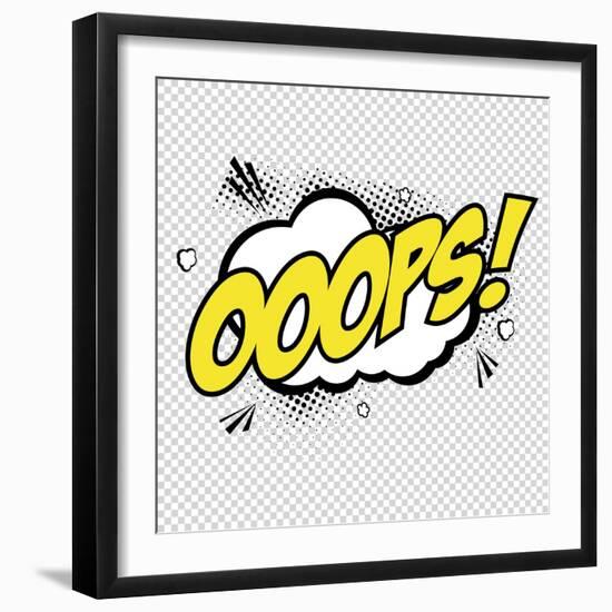 Pop Art Ooops-DAVIDS47-Framed Art Print