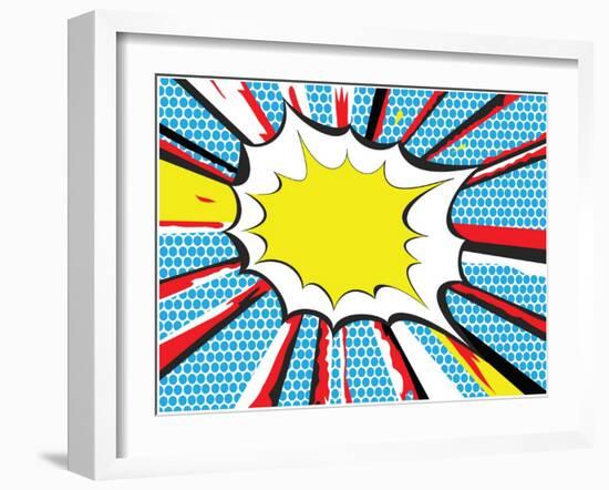 Pop Art or Comic Book Style Explosion-Will did this-Framed Art Print