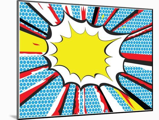 Pop Art or Comic Book Style Explosion-Will did this-Mounted Art Print