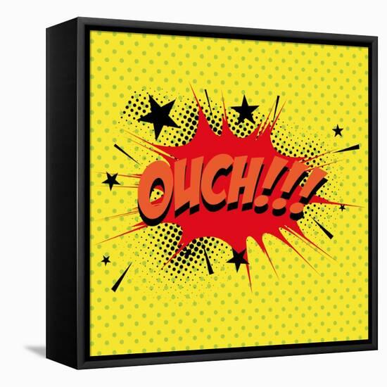 Pop Art Ouch-DAVIDS47-Framed Stretched Canvas