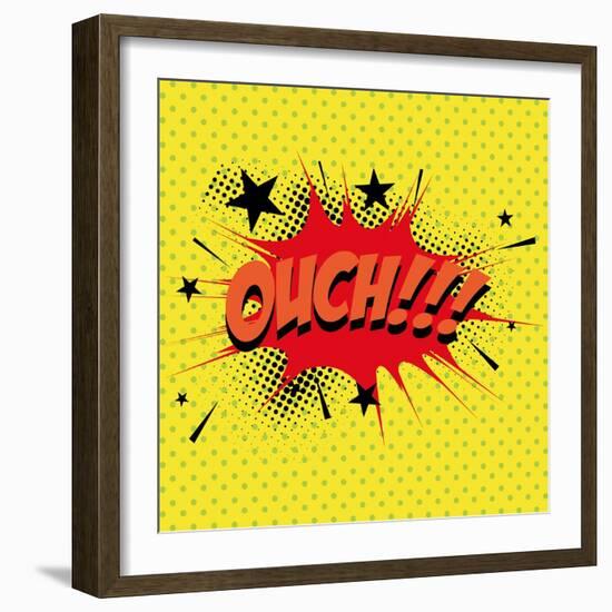 Pop Art Ouch-DAVIDS47-Framed Art Print