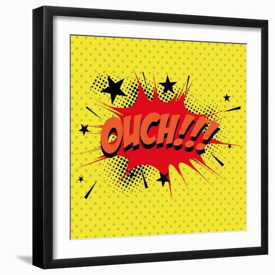 Pop Art Ouch-DAVIDS47-Framed Art Print