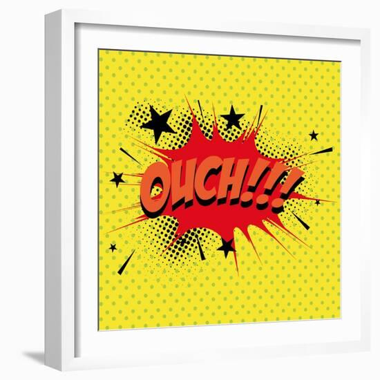 Pop Art Ouch-DAVIDS47-Framed Art Print