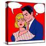 Pop Art Painting of Couple-UltraPop-Stretched Canvas