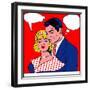 Pop Art Painting of Couple-UltraPop-Framed Art Print