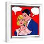 Pop Art Painting of Couple-UltraPop-Framed Art Print