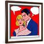 Pop Art Painting of Couple-UltraPop-Framed Art Print