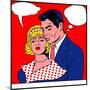 Pop Art Painting of Couple-UltraPop-Mounted Art Print