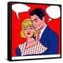 Pop Art Painting of Couple-UltraPop-Framed Stretched Canvas