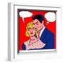 Pop Art Painting of Couple-UltraPop-Framed Art Print